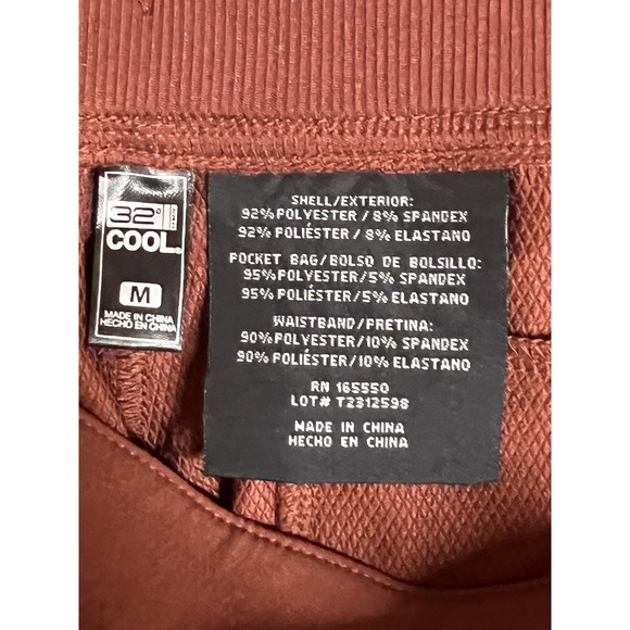 32 Degrees Cool Women's Activewear Pants Size Medium Rust Brown Jogger Tapered - Picture 2 of 6